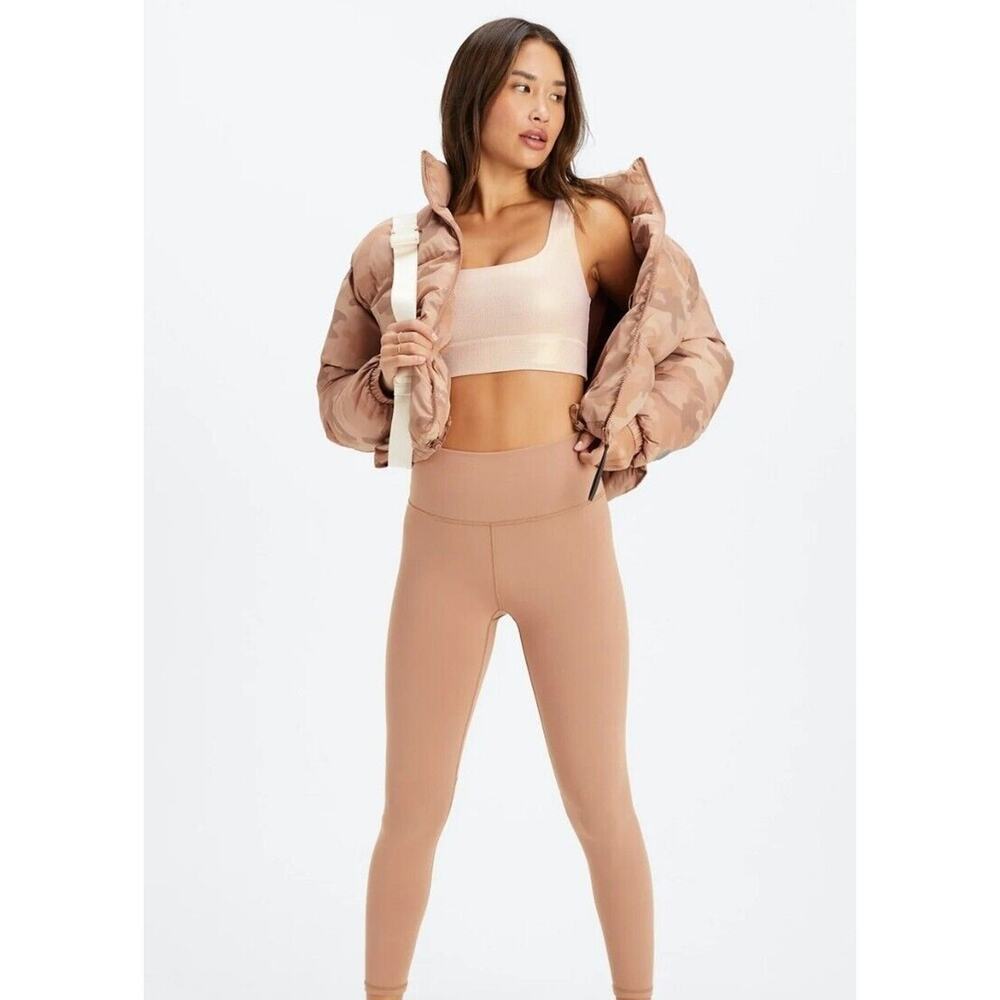 Fabletics Define Leggings Figure Control Powerhold Sz S Beige Tan Stretch Shaper